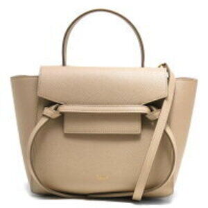 Celine 2way Shoulder Bag belt taupe beige ZVA